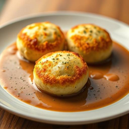 Assiette de quenelles lyonnaises gratinées à la sauce Nantua