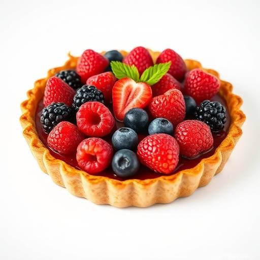 Tarte aux fruits rouges végétalienne avec une pâte croustillante